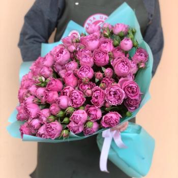 Букет из кустовых розовых роз (articul: 186354)