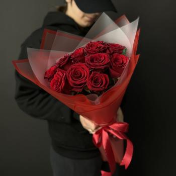 Букеты из красных роз 40 см (Эквадор) [код товара  199752]