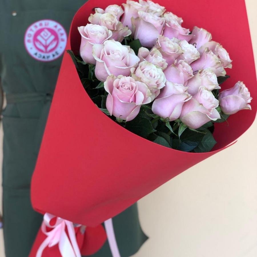 Букеты из розовых роз 80 см (Эквадор) [код  211062]