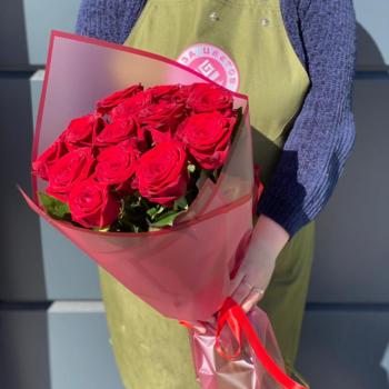Красные розы 60 см 15 шт. (Россия) (артикул букета  354438)