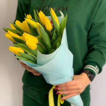 Тюльпаны жёлтые 15 шт код  147030