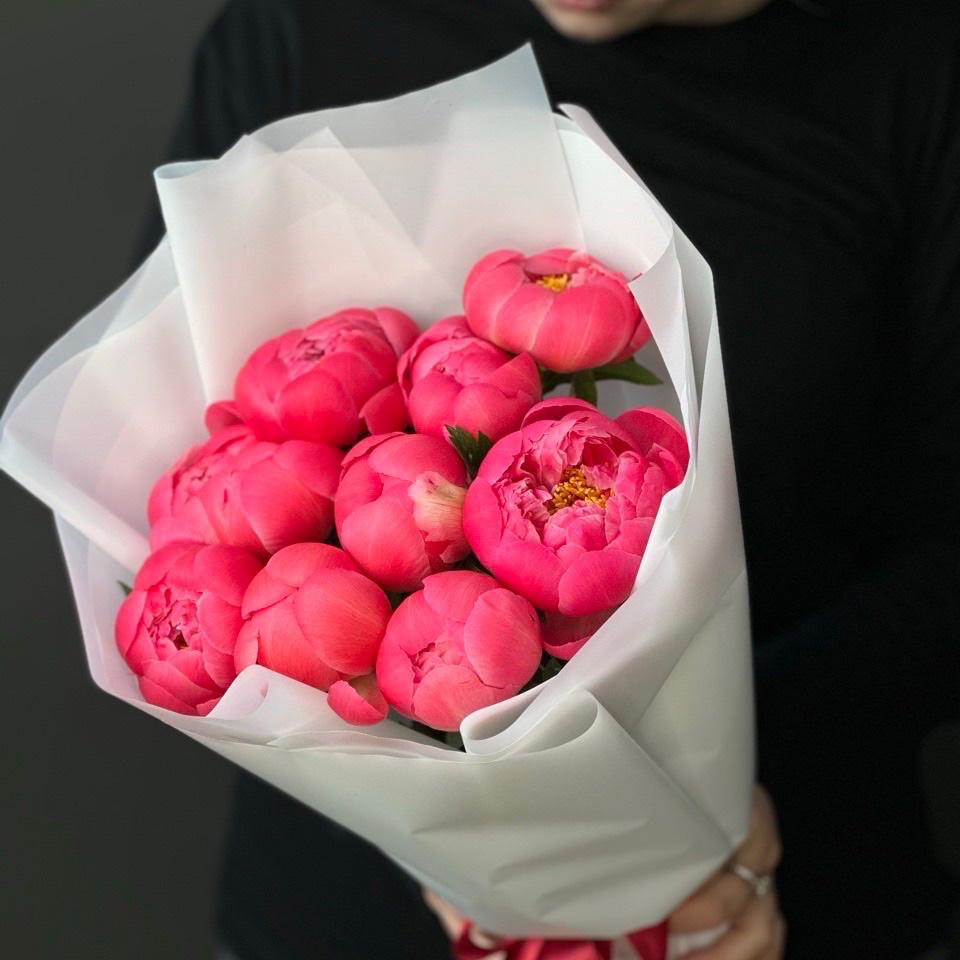 Букет с пионами 9 шт (Артикул: 172260)